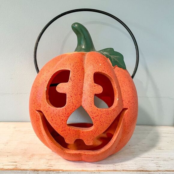 Pumpkin Jack-O-Lantern Candle Holder | Halloween Decor | Fall Decor | Spooky - Picture 1 of 5